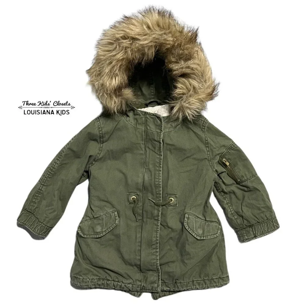 Baby Gap 2Y Olive Green 3-in-One Jacket